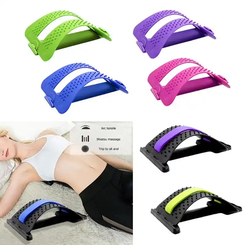 Color : Blue 1pc Retour Extensible /Équipement Magic Massager Brancard Fitness Support Lombaire Relaxation Spine Pain Relief Couleur al/éatoire