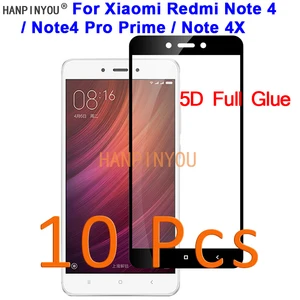 10 шт./лот для Xiaomi Redmi Note 4 4X Pro Prime 5D полное клеевое Покрытие Закаленное стекло пленка защита экрана