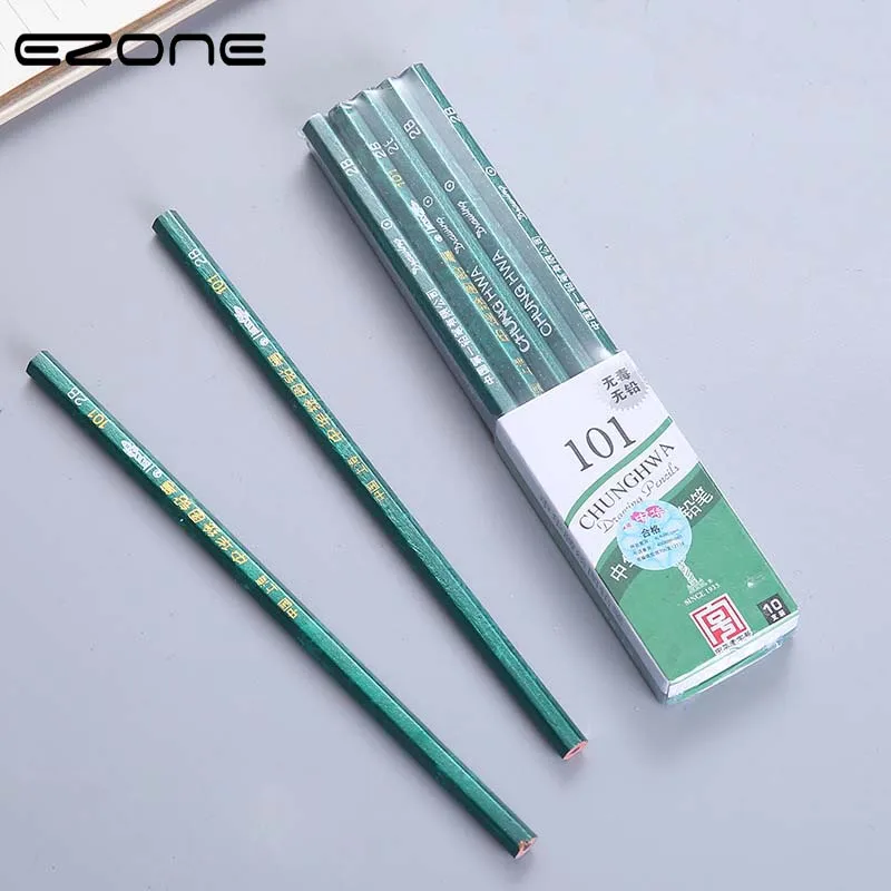 

EZONE 10PCS HBStandard Pencils Simple Style Sketch Art Painting Test Pencils Student Using Standard Pencils High Quality Carbon
