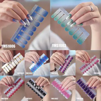 

New Arrival Professional Glitter Pure Color Manicure Sticker Sticker Nail Polish Patch Gradient Nail Sticker 16 Sticker