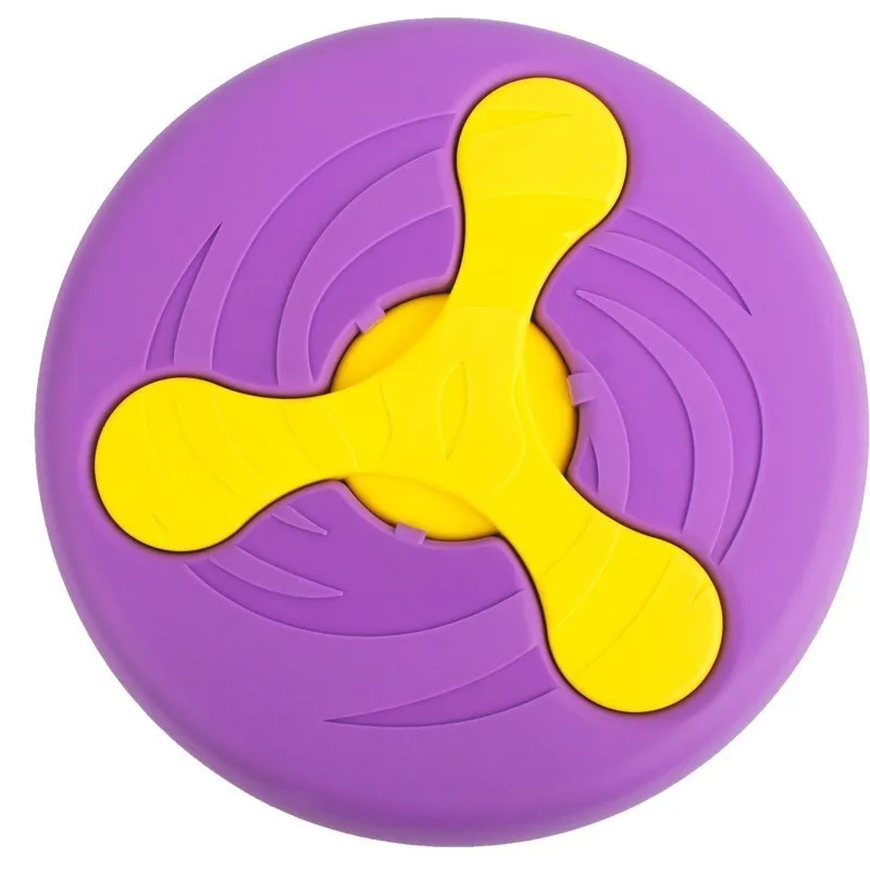 

2018 New 2 in 1 Pet toys New Large Dog Flying Discs Trainning Puppy Toy rubber Fetch Interactive toy SP