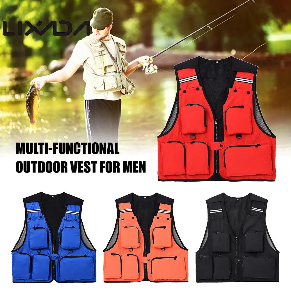 

Lixada Outdoor Fishing Waistcoat Sleeveless Fishing Jacket Multi-pocket Hunting Photography Hiking Climbing Fishing Vest for Men