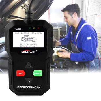 

KW590 OBD2 Car Diagnostic Scanner Multi-languages OBD2 Auto Scanner Diagnostic Scanner Free Ship New Design