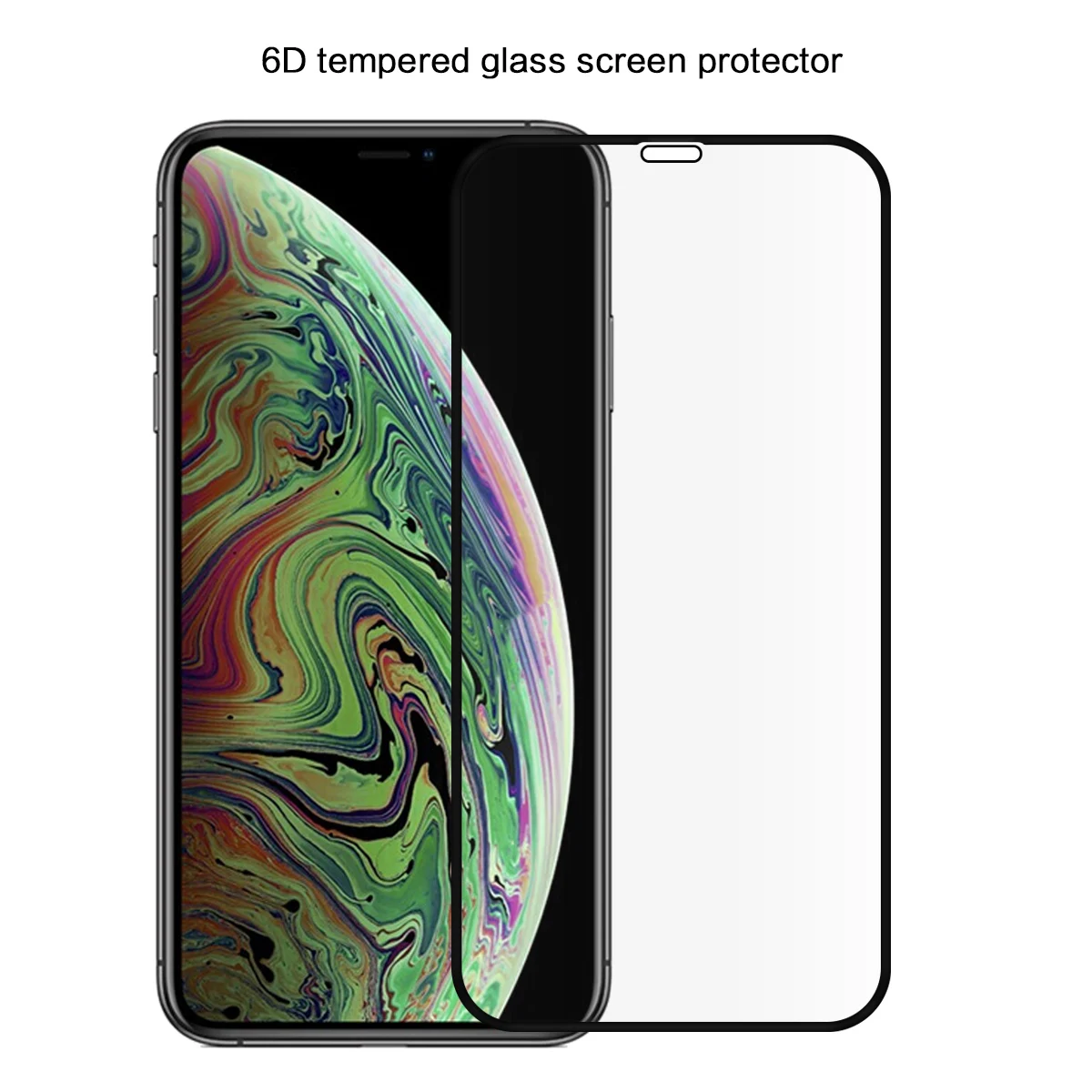 2 упаковки из закаленного стекла для iPhone Xs Max/Xr 6D Защитная пленка для экрана телефона с защитой от царапин для iPhone Xs Max/Xr Phone