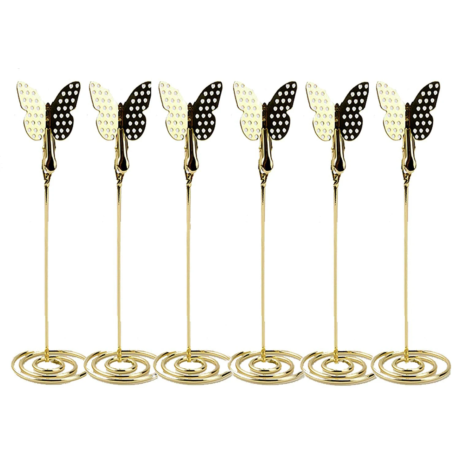 

Hot sale Memo Clips Holders with Alligator Clips and Butterfly Shape Photo Holder Stand Place Card Holders for Wedding Party F