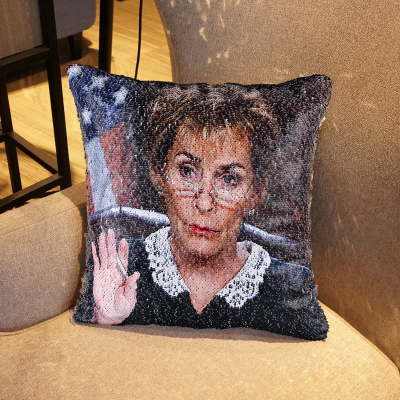 

Sequins Flash Sofa Cushion Cover Polishing Pillowcase Two-color Mermaid Gold Sequin Red Cushion Cover Decorative Pillows