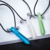 Naruto-collier pendentif tsunami Uzumaki, accessoire de Costume, pendentif en métal, en métal, blanc, vert et bleu ► Photo 2/5