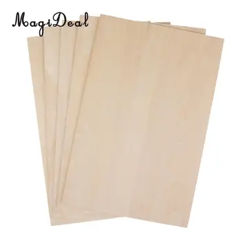 

MagiDeal 5pcs/set Wood Board for diy Sand Table Model Building Materials Wooden Board Home Office Decorative