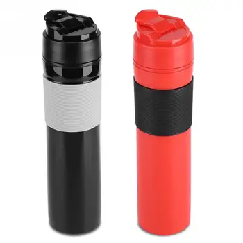 

350ml Portable French Press Coffe Bottle Plastic Outdoor Vacuum Coffee Plunger Filter Coffee Cup Traveling Coffee Mug for Coffee