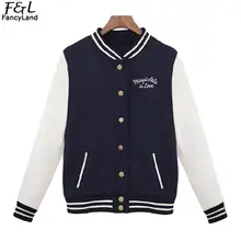 Повседневная куртка с длинным рукавом, бейсбольная горловина с капюшоном, короткая Осенняя толстовка с v-образным вырезом, тонкая женская куртка, длинное двубортное спортивное пальто