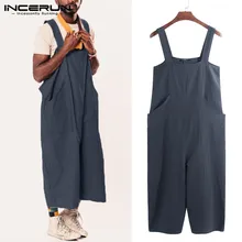 Masculina унисекс мешковатые брюки ковбойские комбинезоны мужские брюки Комбинезоны Rampers Комбинезоны широкие ноги брюки