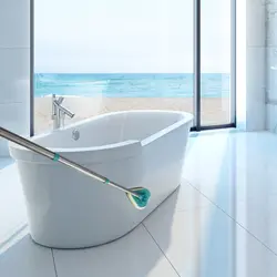 Выдвижная ручка набор инструментов для чистки ванной комнаты скруббер Очиститель для ванны кухни окна очистка швабры щетка достигать