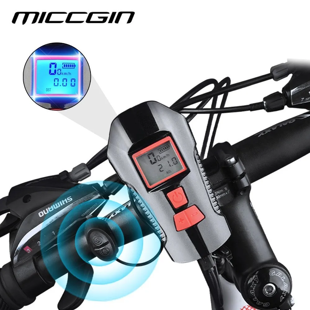 

Bike Light Front Remote Horn Speedmeter Bicycle Headlight Cycling Lantern Bell Flashlight USB Rechargeable Speaker Light