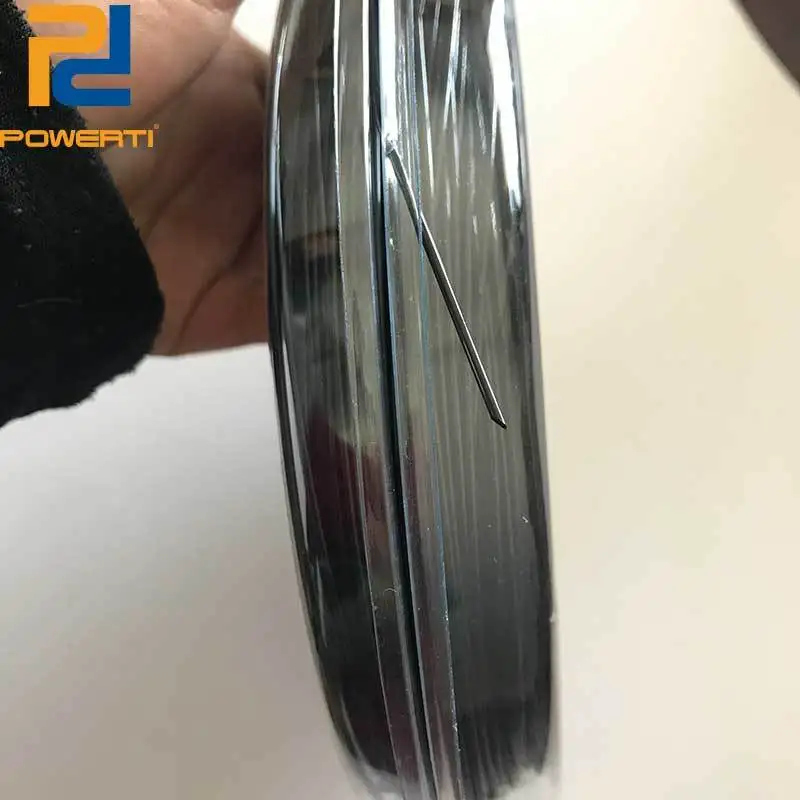 1 Reel Powerti 1.30mm/1.25mm Tennis String 4G Polyester Training Racket String 200m Reel Gym Sport Outdoor Black