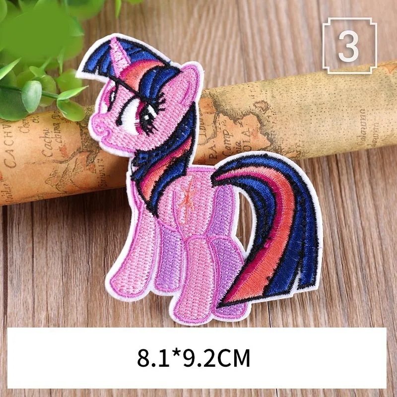 Новые радужные My Little Poni нашивки с лошадьми для одежды, железные на пришивные вышитые тканевые значки аппликации DIY аксессуары для одежды