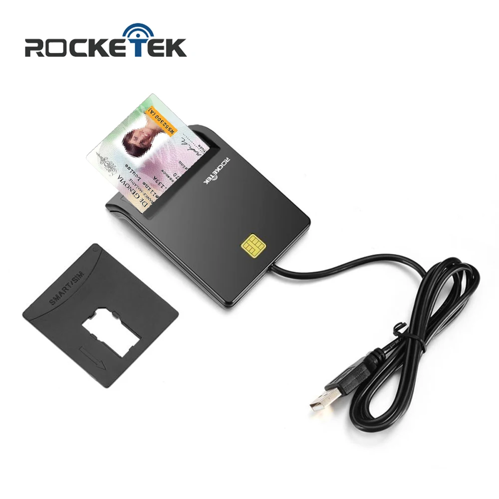 

Rocketek DOD Military CAC USB Smart Card Reader with SIM Card Adapter Compatible with Windows 10/8/7/XP/Vista Server 2003/2008
