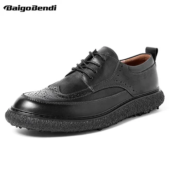 

New Men's Shoes Trendy Leather British Carved Leather Shoes Men's Business Men Brogue Leisure Shoes Wingtips