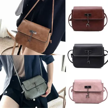 

Women Ladies Bag Handbag PU Leather Shoulder Tote Satchel Messenger Cross Body Deer Hanging ornament Flap