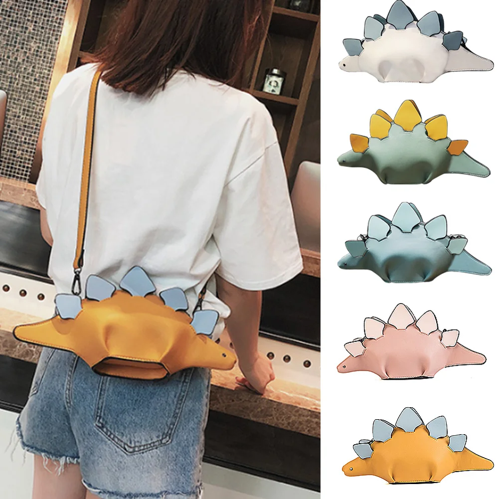 

New Creative Chameleon Cartoon Handbags 3D Funny Dinosaur Animal Crossbody Bag for Women 2018 Panelled Shoulder Messenger Bags