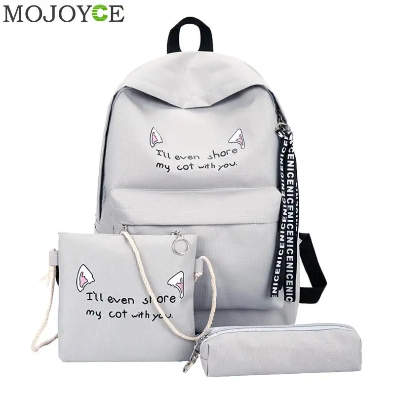 

3pcs/set Fashion Women Backpack High Quality Canvas Backpacks for Teenage Girls Female School Shoulder Bag Bagpack mochila