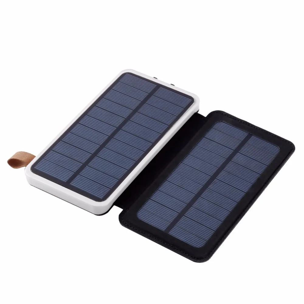 

20000mAh Solar Power Bank Dual USB Waterproof Solar Charger External Battery Power Charger with LED Light for Smartphone