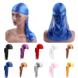 Женский длинный хвост головной убор doo Durags шапки тюрбан дышащие банданы головные уборы шелковистые волосы Модный мягкий Doo Rag пиратская