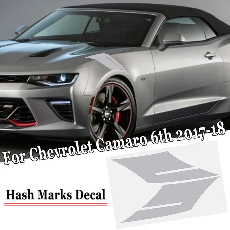 2 шт. виниловая Автомобильная наклейка с хешами для Chevrolet Camaro 6th Gen- Высокое качество украшения наклейки для автомобилей