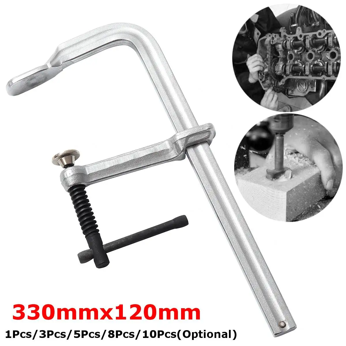 

30x12cm Cast Steel Throat Welding Clamp F Clip Industrial Quality Forged Steel Heavy Welding F Clamp Quick Fixing Tool