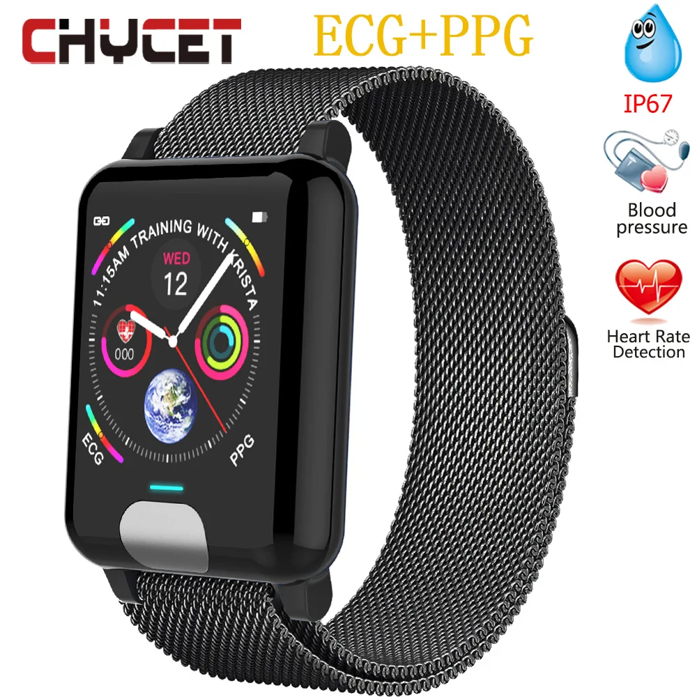 

Smart Bracelet ECG PPG Watch Blood Pressure Measurement Waterproof Ip67 Women Fitness Tracker Watch Heart Rate Monitor Men