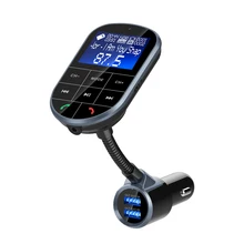Автомобильный MP3-плеер с fm-передатчик Bluetooth V4.2 автомобильный FM трансмиттер Поддержка карт флеш-накопителей телефонные звонки в режиме Hands-free Dual USB Порты и разъёмы