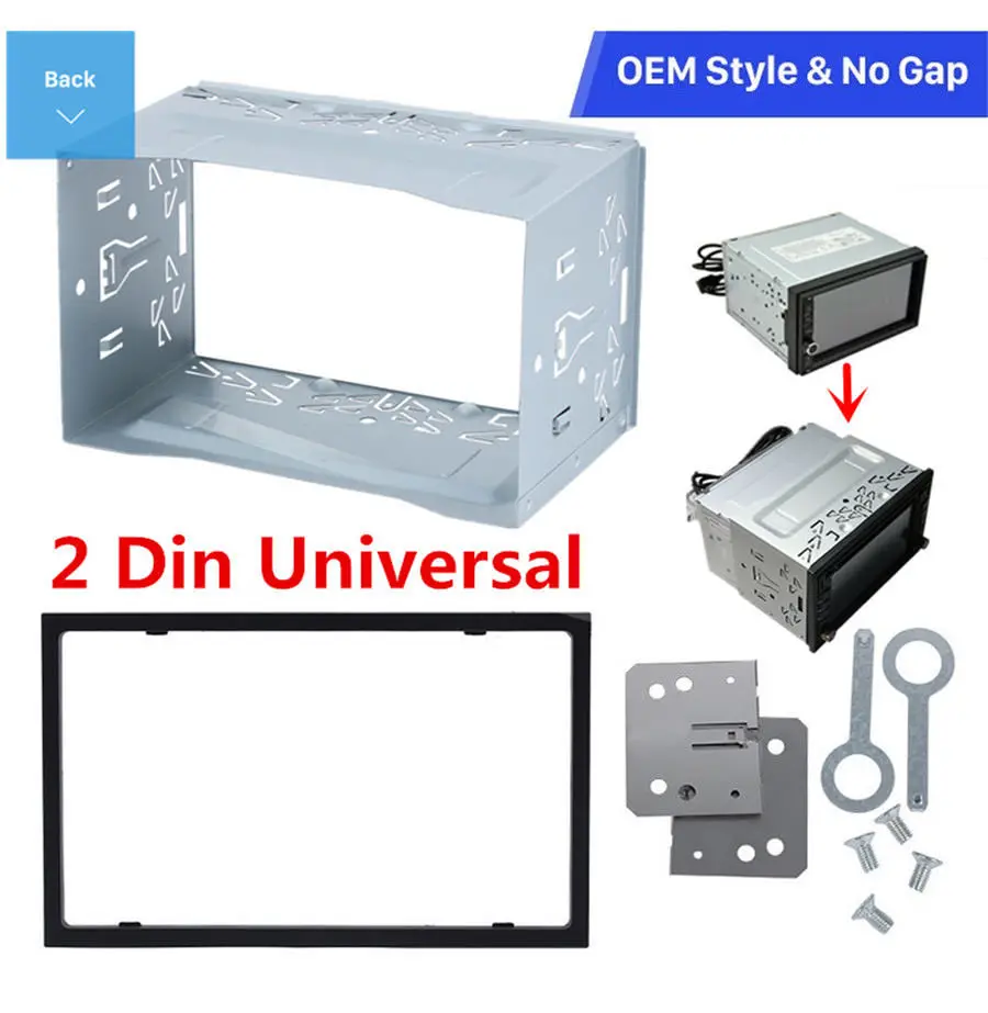 

2Din Car Stereo Install Dash Bezel Panel For Radio DVD Player Mounting Frame NEW