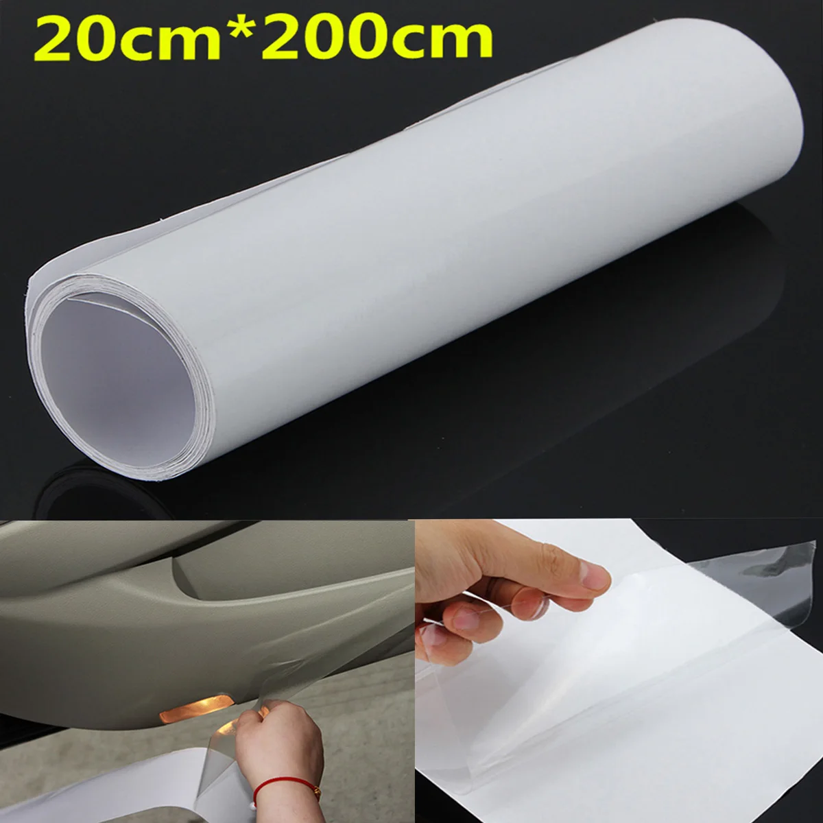 

20x200cm Transparent Invisible Auto Car Door Sill-Edge Paint-Protection Scratch Film Sheet Automobile Door Handle Protect Sticke