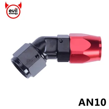 

evil energy AN10 Enforced Adaptor Fittings Aluminum Fitting Hose End 0 45 90 Degree Oil Cooler Fittings Fuel Adapter