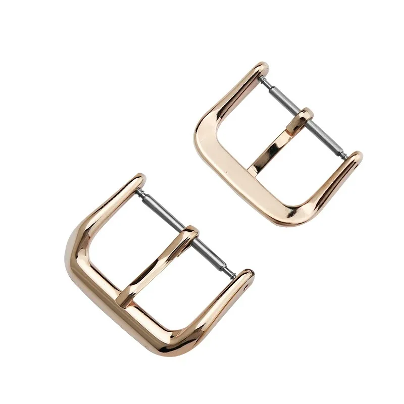 Fashion Watch Pin Buckle Watchbands Replacement Silver Black Rose Gold Accessories 8mm 10mm 12mm 14mm 16mm 18mm 20mm 22mm