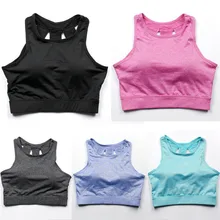 Для женщин Эротическое белье спортивные Фитнес эластичный бюстгальтер тренировочная майка Топы бесшовное нижнее белье с подкладками Женская майка отжимать Bralette