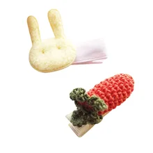 2 шт. заколки для волос нежный мультфильм кролик и фрукты форма милые шпильки заколка для волос аксессуары для волос для детей ясельного возраста