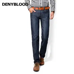 Denyblood джинсы темная стирка Джинсы мужские синие черный хлопок Denim прямой крой классический стильный Повседневное брюки мужские брюки 858