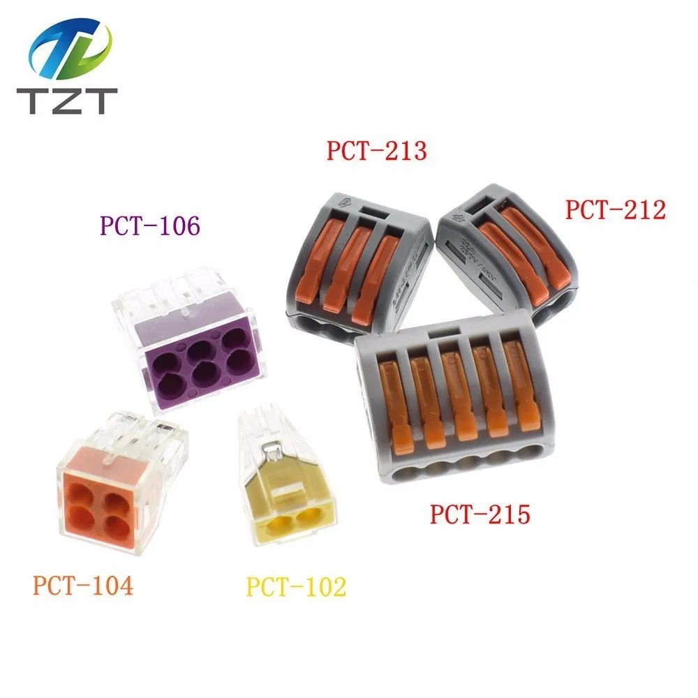 

10PCS/LOT WAGO PCT-102 PCT-104 PCT-106 PCT-212 PCT-213 PCT-215 Wire Connector Conductor Terminal Block