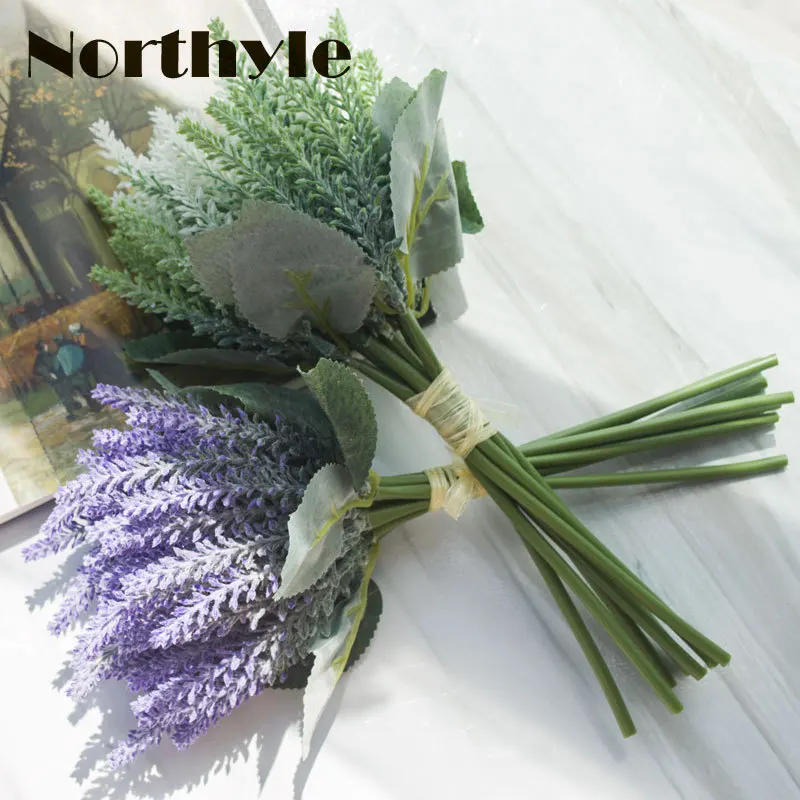 

Dream house DH FS128658 artificial Lavender flower wedding bouquet decoration diy fake flowers marriage decor real touch flower