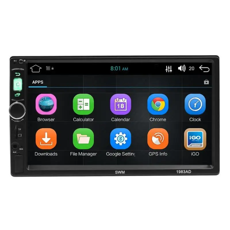 

1983AD 7in 2 Din Touch Screen Bluetooth WiFi Android Car Stereo MP5 Player GPS FM AM Radio RDS U Disk for Android Apple Phones