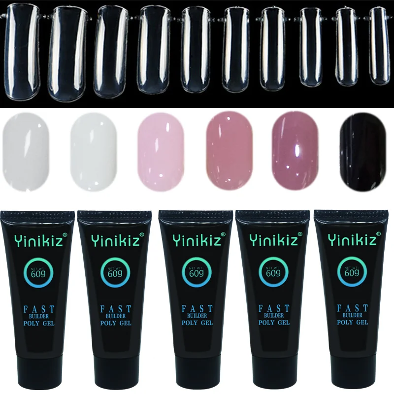 Yinikiz de Gel rápido edificio 60g del dedo uñas Gel camuflaje UV LED duro Gel rápido UV Builder Gel polygel
