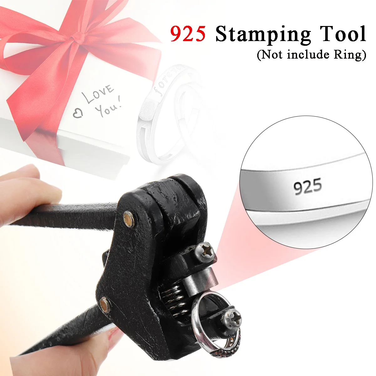 

Jewellery Marking Stamping Pliers & 925 Hallmark Insert Metal Punch Stamp Kit 0.7mm Font Height Hand Jewelry Tools Copper Alloy
