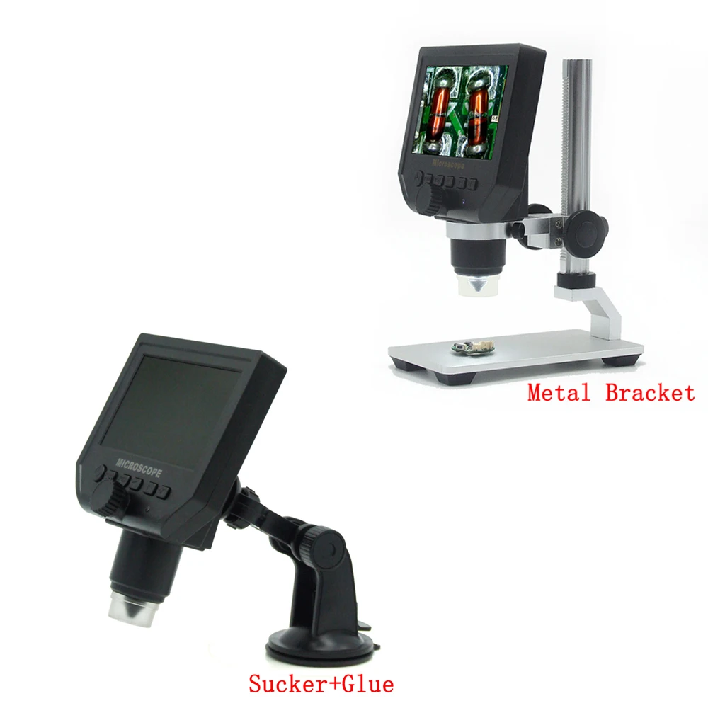 

1 Pc Portable 8 LED Magnifier Electronic 1 ~ 600x Electron Microscope 1080P HD LCD Digital Screen Supporting 1-64GB Micro SD