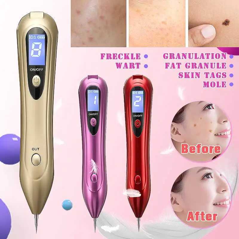 

3 Colors Mole Remover Laser Plasma Pen LCD Display Sweep Dark Spot Tag Freckle Wart Tattoo Removal Skin Care Beauty Machine New