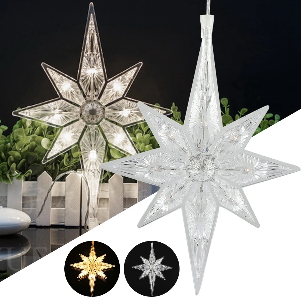 

8 LEDs Copper Wire Battery Powered Snowflake String Hanging Light Decor Pendant Lamp led string lights christmas lightings