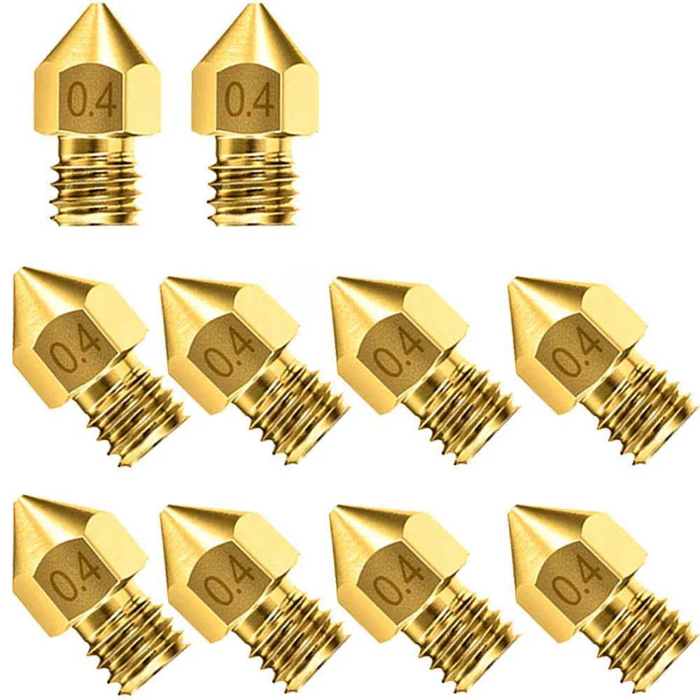 10Pcs Cr-10 Nozzle Upgrade Wear Resistant 0.4Mm Mk8 Nozzles 3D Extruder For Printer Makerbot Creality | Компьютеры и офис