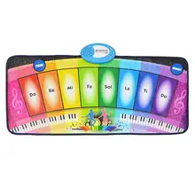 Детское музыкальное танцевальное одеяло Радужное пианино светящийся многофункциональный игровой коврик детская электронная игрушка со звуком