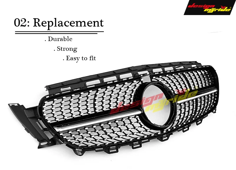  For Mercedes W213 Sport Diamond grille grill ABS Black With Camera E-Class E200 E250 E300 E350 E400