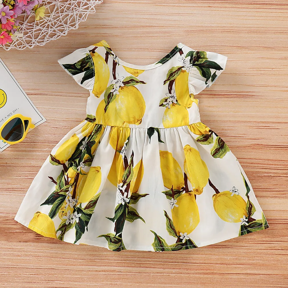 

Baby Girls Clothes Summer Baby Dress Frill Sleeve Newborn Infant Dresses Cotton Sleeveless Toddler Dresses