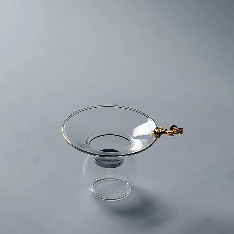 

You Kung Fu Tea Have Glass Tea Heat-resisting High Temperature Resistance Thickening Glass Filter Goldfish Form Tea Set Parts